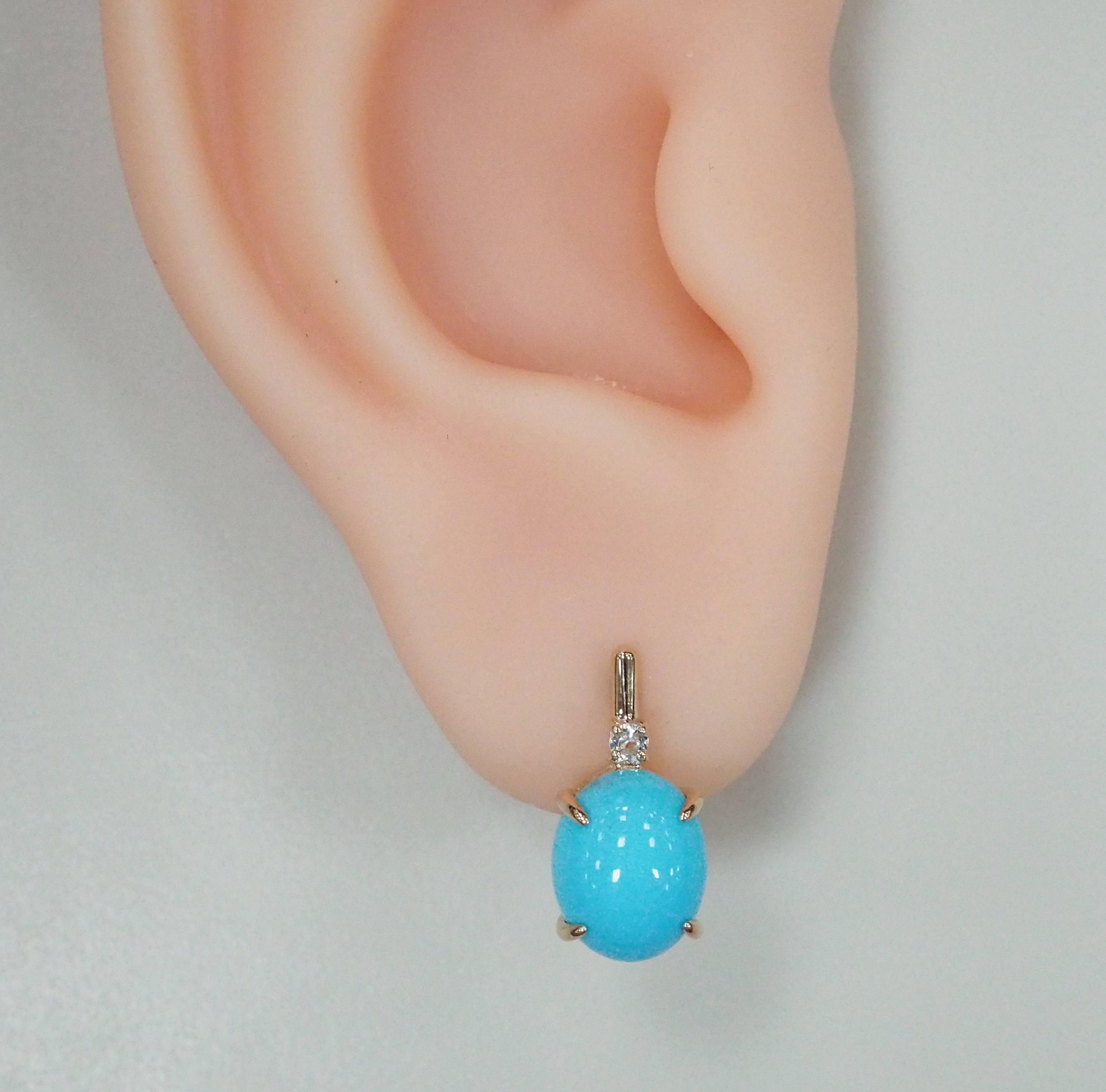 Серьги из золота с бирюзой